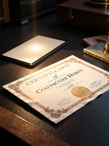 质量管理体系认证证书，蓝色边框，显示ISO9001标准，展现专业认证资质